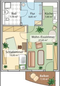 Grundriss 2-Zimmer-Wohnung