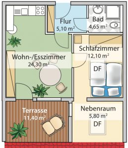 Grundriss Dachterassenwohnung